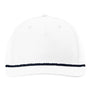 Richardson Hats Mens Moisture Wicking Classic Rope Snapback Hat - White/Navy Blue - New