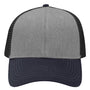 Sportsman Hats Mens Traditional Lo Pro Mesh Back Snapback Trucker Hat - Heather Grey/Charcoal Grey/Navy Blue - Coming Soon