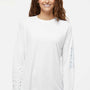 Columbia Womens PFG Tidal II Moisture Wicking Long Sleeve Crewneck T-Shirt - White/Cirrus Grey - New