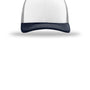 Richardson Hats Mens Snapback Trucker Hat - White/Aluminum Grey/Navy Blue