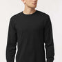 Tultex Mens Fine Jersey Long Sleeve Crewneck T-Shirt - Black - New