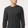 Tultex Mens Fine Jersey Long Sleeve Crewneck T-Shirt - Charcoal Grey - New
