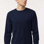 Tultex Mens Fine Jersey Long Sleeve Crewneck T-Shirt - Navy Blue - New