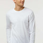 Tultex Mens Fine Jersey Long Sleeve Crewneck T-Shirt - White - New
