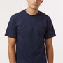 Tultex Mens Street Short Sleeve Crewneck T-Shirt - Navy Blue - New