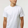 Tultex Mens Street Short Sleeve Crewneck T-Shirt - White - New