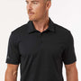 Adidas Mens Textured Stripe Short Sleeve Polo Shirt - Black - New