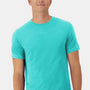 Hanes Mens Cool Dri Moisture Wicking Cotton Touch Short Sleeve Crewneck T-Shirt - Athletic Teal Blue - New