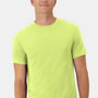 Hanes Mens Cool Dri Moisture Wicking Cotton Touch Short Sleeve Crewneck T-Shirt - Safety Green - New