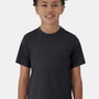 Hanes Youth Cool Dri Moisture Wicking Cotton Touch Short Sleeve Crewneck T-Shirt - Black - New