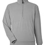 J America Mens Element Fleece 1/4 Zip Sweatshirt w/ Pockets - Grey - New
