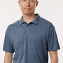 AllPro Mens Pro Lock Performance Moisture Wicking Short Sleeve Polo Shirt - Heather Navy Blue - Coming Soon
