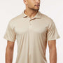 AllPro Mens Pro Lock Performance Moisture Wicking Short Sleeve Polo Shirt - Sand Brown - Coming Soon
