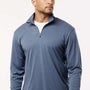 AllPro Mens Pro Lock Performance Moisture Wicking 1/4 Zip Sweatshirt - Heather Navy Blue - Coming Soon