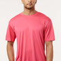 AllPro Mens Pro Lock Performance Moisture Wicking Short Sleeve Crewneck T-Shirt - Bright Pink - Coming Soon