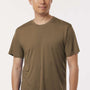 AllPro Mens Pro Lock Performance Moisture Wicking Short Sleeve Crewneck T-Shirt - Cigar Brown - Coming Soon