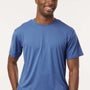 AllPro Mens Pro Lock Performance Moisture Wicking Short Sleeve Crewneck T-Shirt - Heather Royal Blue - Coming Soon