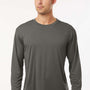 AllPro Mens Pro Lock Performance Moisture Wicking Long Sleeve Crewneck T-Shirt - Charcoal Grey - Coming Soon