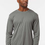 AllPro Mens Pro Lock Performance Moisture Wicking Long Sleeve Crewneck T-Shirt - Heather Granite Grey - Coming Soon
