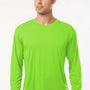 AllPro Mens Pro Lock Performance Moisture Wicking Long Sleeve Crewneck T-Shirt - Lime Green - Coming Soon