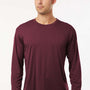 AllPro Mens Pro Lock Performance Moisture Wicking Long Sleeve Crewneck T-Shirt - Maroon - Coming Soon