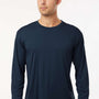 AllPro Mens Pro Lock Performance Moisture Wicking Long Sleeve Crewneck T-Shirt - Navy Blue - Coming Soon