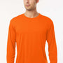 AllPro Mens Pro Lock Performance Moisture Wicking Long Sleeve Crewneck T-Shirt - Neon Orange - Coming Soon