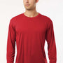 AllPro Mens Pro Lock Performance Moisture Wicking Long Sleeve Crewneck T-Shirt - Red - Coming Soon