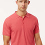 AllPro Mens Wrinkle Resistant Pique Short Sleeve Polo Shirt - Coral - Coming Soon