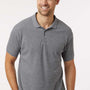 AllPro Mens Wrinkle Resistant Pique Short Sleeve Polo Shirt - Heather Granite Grey - Coming Soon