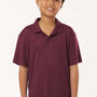 AllPro Youth Pro Lock Performance Moisture Wicking Short Sleeve Polo Shirt - Maroon - Coming Soon