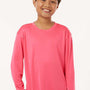 AllPro Youth Pro Lock Performance Moisture Wicking Long Sleeve Crewneck T-Shirt - Bright Pink - Coming Soon
