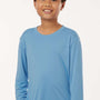 AllPro Youth Pro Lock Performance Moisture Wicking Long Sleeve Crewneck T-Shirt - Carolina Blue - Coming Soon