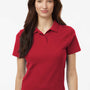 AllPro Womens Wrinkle Resistant Pique Short Sleeve Polo Shirt - Red - Coming Soon