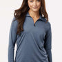 AllPro Womens Pro Lock Performance Moisture Wicking 1/4 Zip Sweatshirt - Heather Navy Blue - Coming Soon
