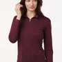 AllPro Womens Pro Lock Performance Moisture Wicking 1/4 Zip Sweatshirt - Maroon - Coming Soon
