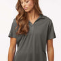 AllPro Womens Pro Lock Performance Moisture Wicking Short Sleeve Polo Shirt - Charcoal Grey - Coming Soon