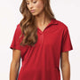 AllPro Womens Pro Lock Performance Moisture Wicking Short Sleeve Polo Shirt - Red - Coming Soon