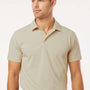 AllPro Mens Sorona Pro Flex Wrinkle Resistant Short Sleeve Polo Shirt - Sand Brown - New