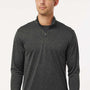 AllPro Mens Performance Moisture Wicking Melange 1/4 Zip Sweatshirt - Black Melange - Coming Soon