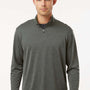 AllPro Mens Performance Moisture Wicking Melange 1/4 Zip Sweatshirt - Charcoal Grey Melange - Coming Soon