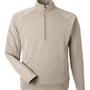 J America Mens Apex Fleece 1/4 Zip Sweatshirt w/ Pockets - Mojave Brown - New