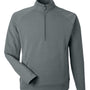 J America Mens Apex Fleece 1/4 Zip Sweatshirt w/ Pockets - Steel Grey - New