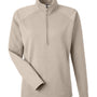 J America Womens Apex Fleece 1/4 Zip Sweatshirt w/ Pockets - Mojave Brown - New