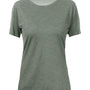 Anetik Womens Breeze Tech Moisture Wicking Short Sleeve Crewneck T-Shirt - Heather Dark Olive Green - New