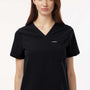 Jaanuu Womens Rhena Essential 1 Pocket Moisture Wicking V-Neck Scrub Top w/ Pocket - Black - New