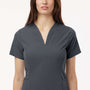 Jaanuu Womens Calix Fit & Flare Moisture Wicking V-Neck Scrub Top w/ Pockets - Carbon Grey - New