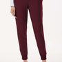 Jaanuu Womens Silex Knit Waist Moisture Wicking Scrub Jogger Pants w/ Pockets - Burgundy - New