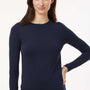 Jaanuu Womens RegenX Underscrub Moisture Wicking Long Sleeve Crewneck T-Shirt - Midnight Navy Blue - Coming Soon