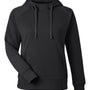 J America Womens Apex Fleece Hooded Sweatshirt Hoodie w/ Pockets - Black - New